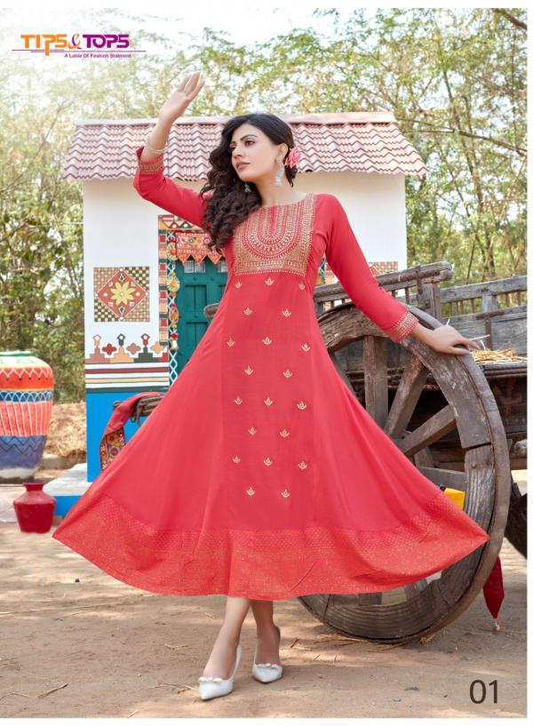 Tips & Tops Span Beautiful Ethnic Wear Kurti 